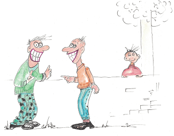 We were walking about Edward when we saw him walking by the street